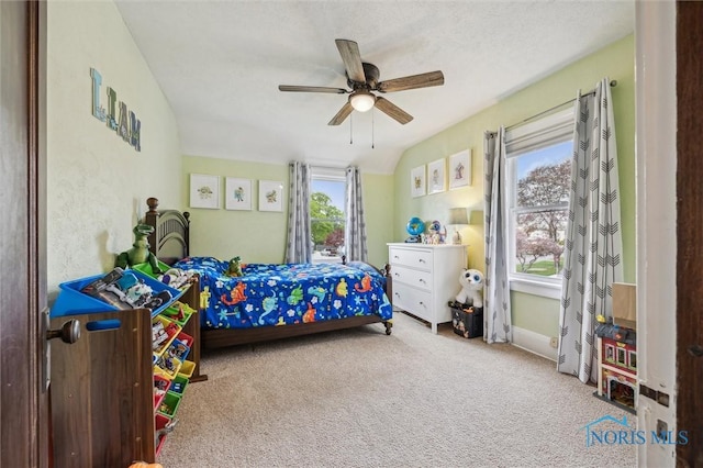 1805 Heatherdowns Blvd, Toledo, OH 43614 - bedroom with carpet flooring, multiple windows, a ceiling fan, and baseboards