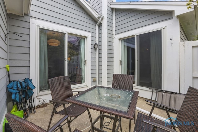 view of patio with outdoor dining space