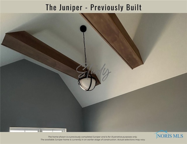 details with beam ceiling