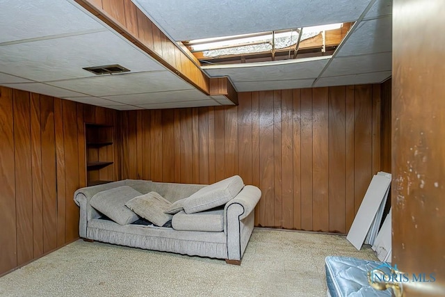 400 Orchard View Dr, Maumee, OH 43537 - sitting room with wooden walls and carpet