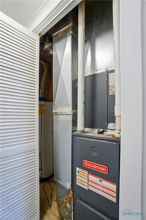 705 Reineck Dr, Toledo, OH 43605 - utility room featuring heating unit and water heater