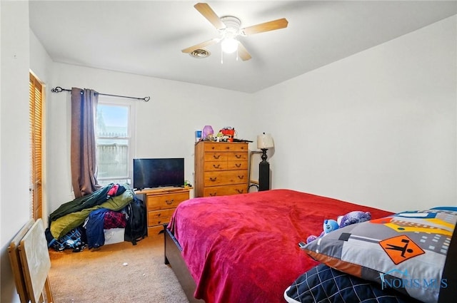 705 Reineck Dr, Toledo, OH 43605 - carpeted bedroom with visible vents and ceiling fan