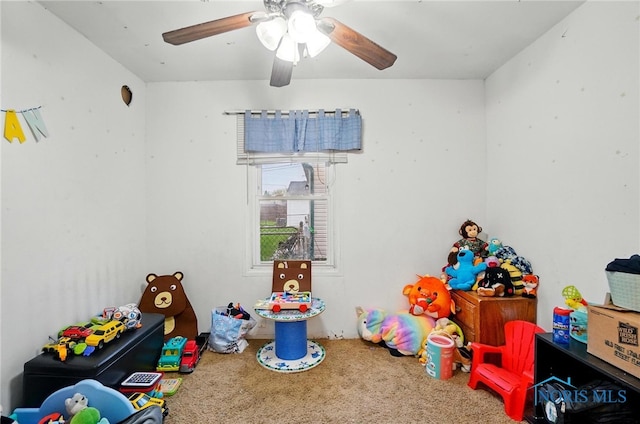 705 Reineck Dr, Toledo, OH 43605 - game room with carpet floors and a ceiling fan