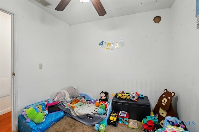 705 Reineck Dr, Toledo, OH 43605 - recreation room featuring a ceiling fan and visible vents