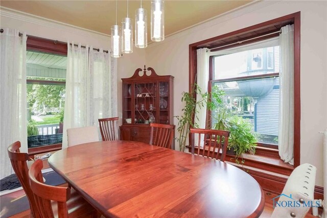 202 Hancock St, Findlay, OH 45840 - dining area featuring ornamental molding