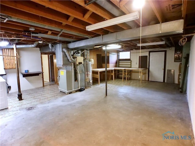416 Donbar Dr, Bowling Green, OH 43402 - basement with heating unit and water heater