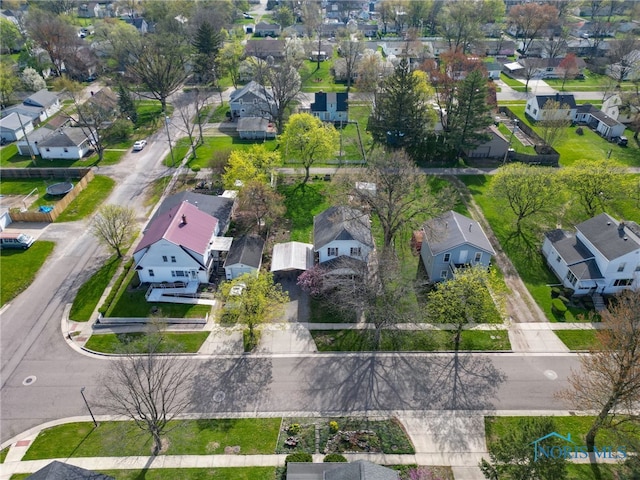 aerial view featuring a residential view