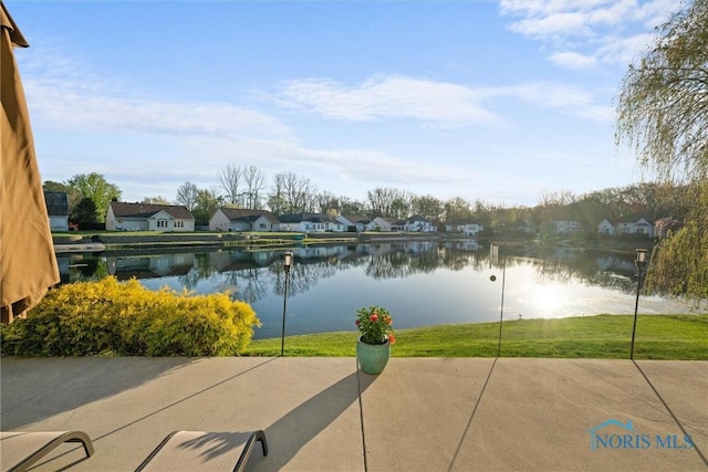 water view with a residential view