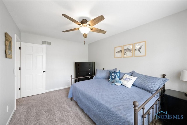 1135 Pimlico Park, Holland, OH 43528 - carpeted bedroom with visible vents, baseboards, and ceiling fan
