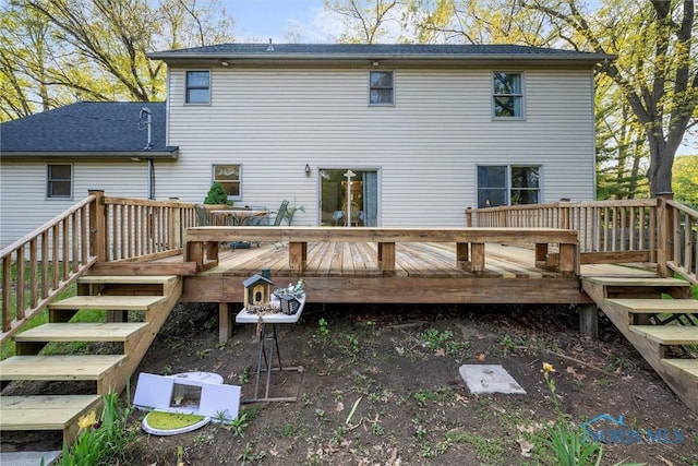 2515 S Berkey Southern Rd, Swanton, OH 43558 - back of property with a wooden deck and stairs