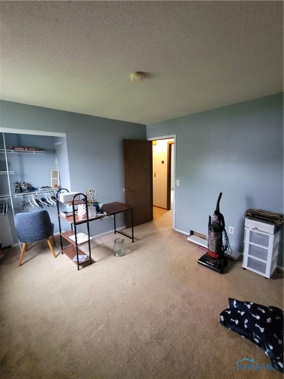 633 Southfield Dr, Maumee, OH 43537 - rec room featuring carpet and a textured ceiling