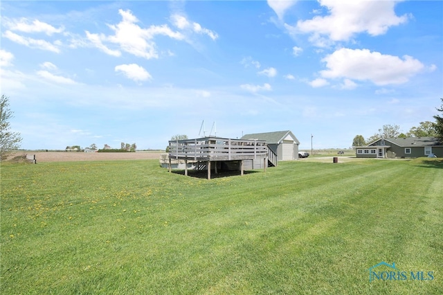 26237 Luckey Rd, Walbridge, OH 43465 - view of yard with a deck