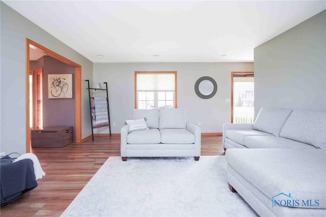 2028 Lakeland Dr, Findlay, OH 45840 - living area with baseboards and wood finished floors