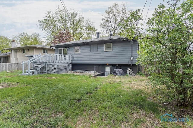 2509 Orchard Hills Blvd, Toledo, OH 43615 - rear view of property with a deck and stairway