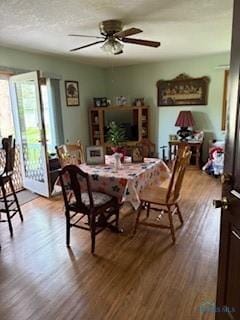 1805 Ayersville Ave, Defiance, OH 43512 - dining space featuring wood finished floors and ceiling fan