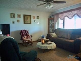 1805 Ayersville Ave, Defiance, OH 43512 - living area featuring a ceiling fan