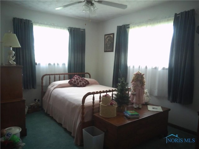1805 Ayersville Ave, Defiance, OH 43512 - bedroom with ceiling fan and light colored carpet