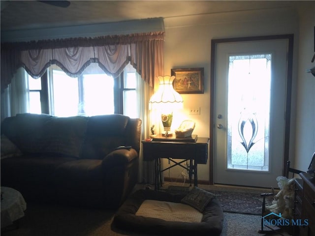 1805 Ayersville Ave, Defiance, OH 43512 - carpeted living room featuring healthy amount of natural light