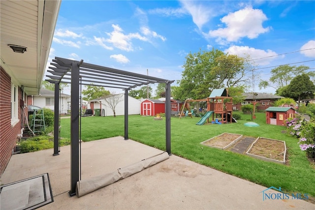 1137 Rosedale St, Maumee, OH 43537 - view of patio / terrace featuring a playground and a pergola