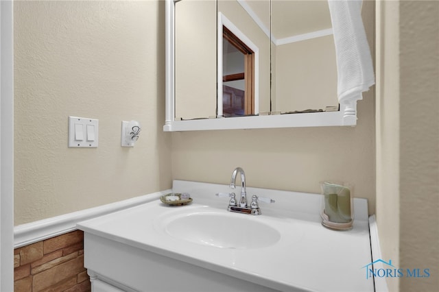 1137 Rosedale St, Maumee, OH 43537 - bathroom with vanity and ornamental molding
