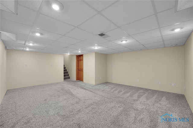 1137 Rosedale St, Maumee, OH 43537 - finished below grade area featuring carpet flooring, stairway, and recessed lighting