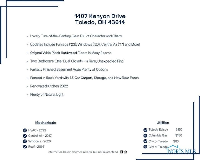 1407 Kenyon Dr, Toledo, OH 43614 - view of miscellaneous listing collateral
