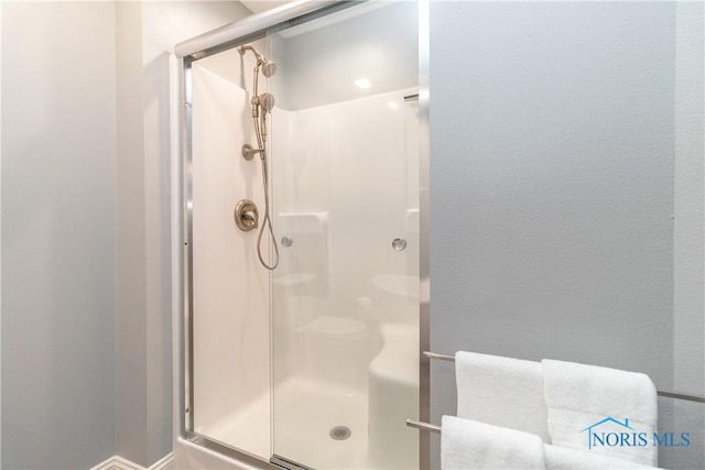749 Parkside Dr, Wauseon, OH 43567 - full bath with baseboards and a stall shower