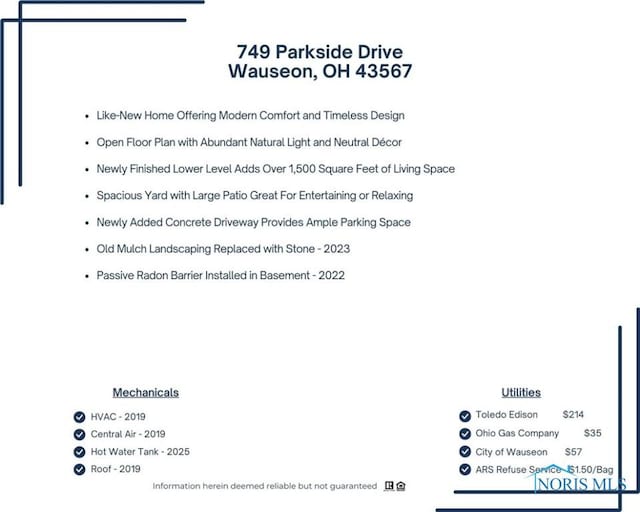 749 Parkside Dr, Wauseon, OH 43567 - miscellaneous file