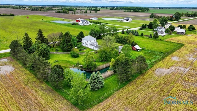 13707 Brint Rd, Berkey, OH 43504 - aerial view of sparsely populated area with abundant farmland and a large body of water