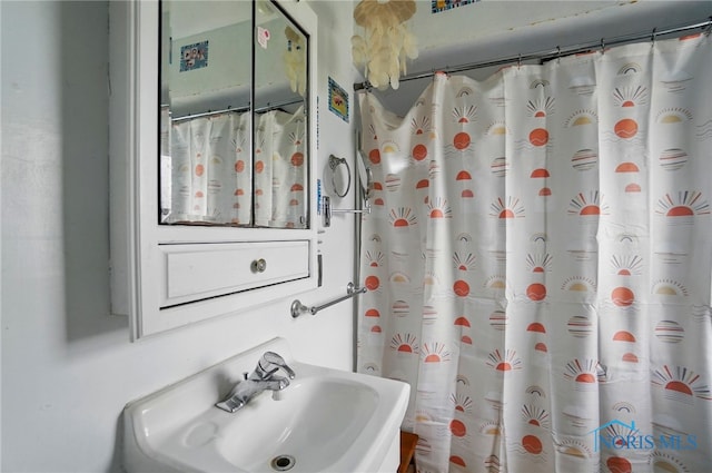 13707 Brint Rd, Berkey, OH 43504 - bathroom with a sink and a shower with curtain