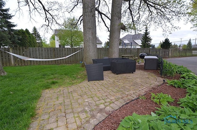 view of patio / terrace with a fenced backyard