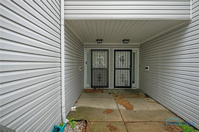 view of doorway to property