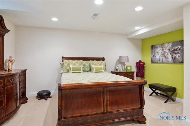 4854 Cinnamon Ln, Sylvania, OH 43560 - bedroom with light carpet, recessed lighting, and baseboards