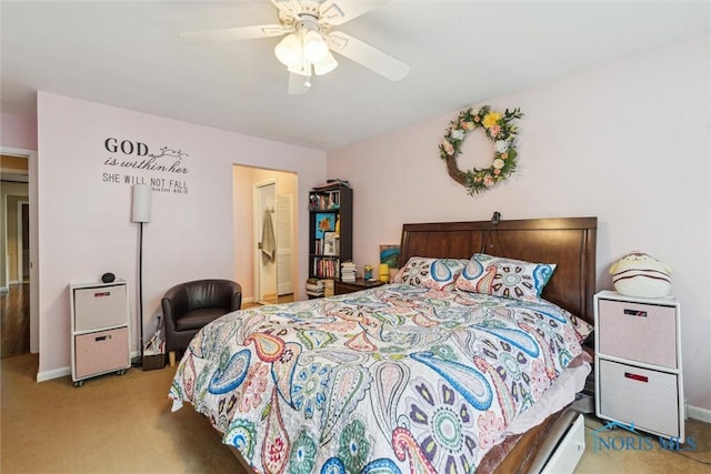 3448 Corey Rd, Toledo, OH 43615 - bedroom with carpet and a ceiling fan