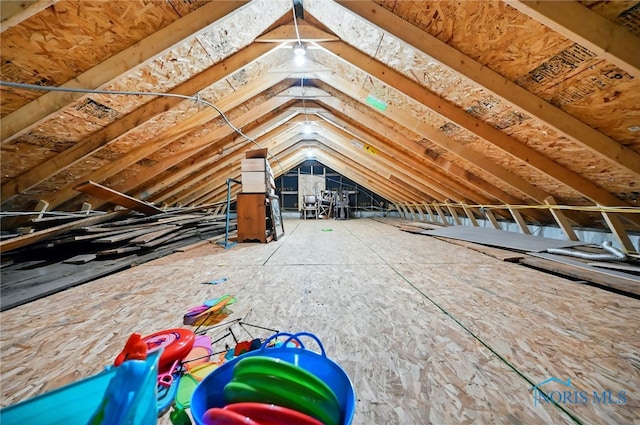 view of attic
