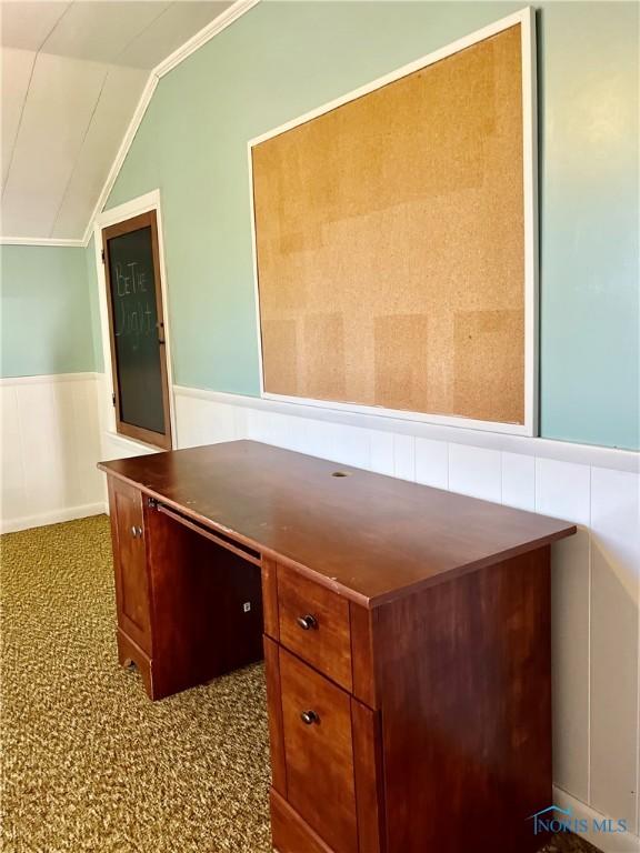 12982 State Route 34, Bryan, OH 43506 - unfurnished office featuring lofted ceiling and wainscoting