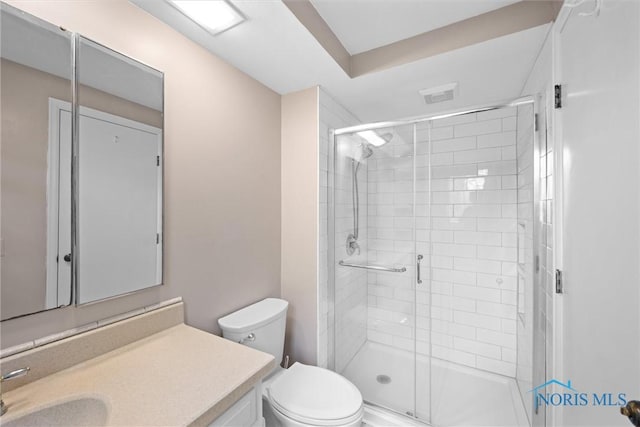 26101 Willowbend Rd, Perrysburg, OH 43551 - full bathroom with a shower stall, toilet, and vanity