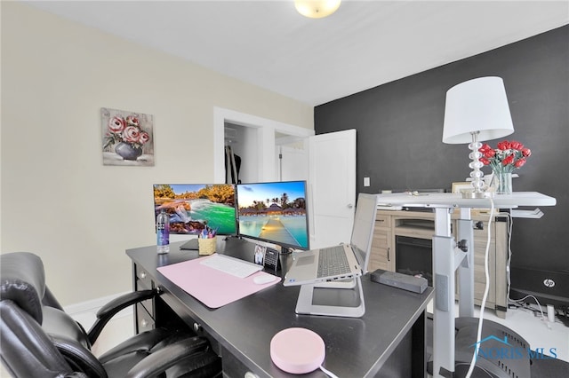 view of office area