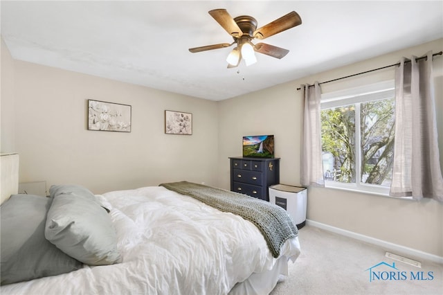250 Southwood Dr, Perrysburg, OH 43551 - carpeted bedroom featuring baseboards, a ceiling fan, and visible vents