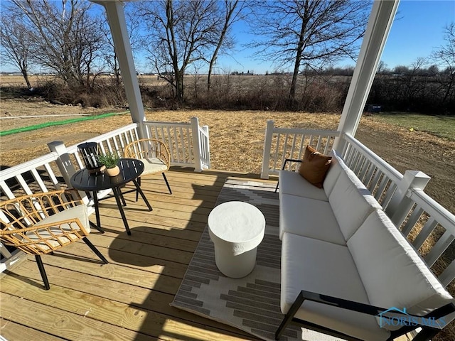 wooden deck with a porch