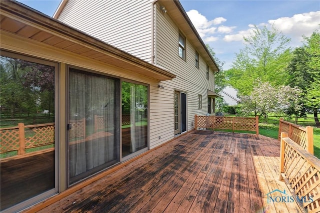 view of wooden terrace