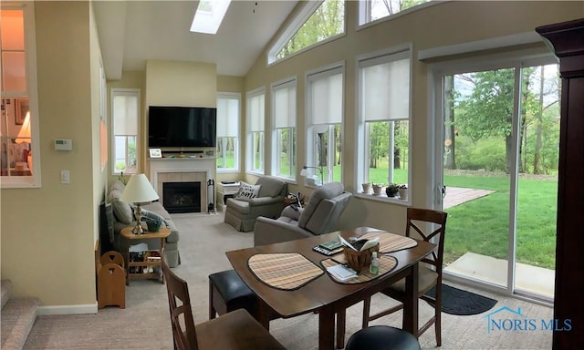 109 Rivers Edge Ln Unit C, Upper Sandusky, OH 43351 - sunroom / solarium featuring plenty of natural light, a skylight, and lofted ceiling