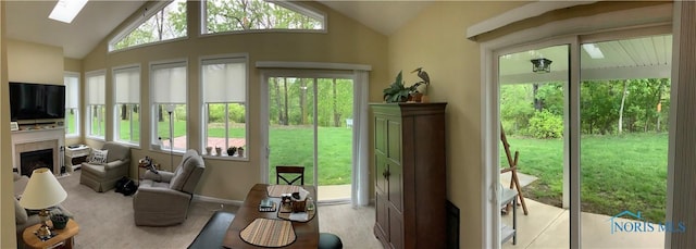 109 Rivers Edge Ln Unit C, Upper Sandusky, OH 43351 - sunroom with lofted ceiling, healthy amount of natural light, and a skylight