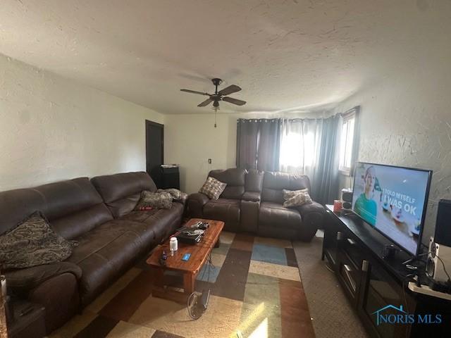 2111 Elm St, Toledo, OH 43608 - living area featuring a ceiling fan