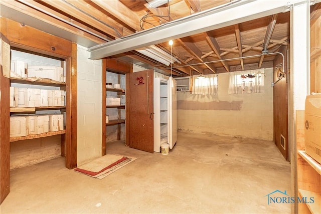 view of basement