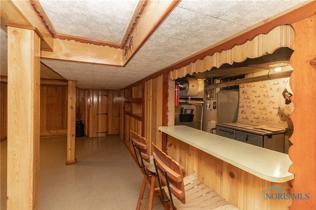 bar featuring water heater