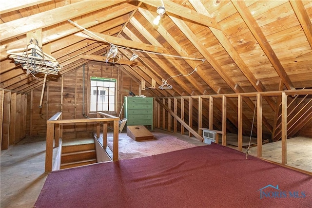 view of attic