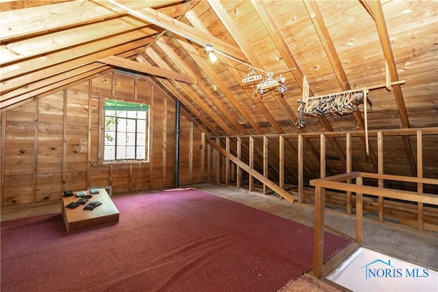 view of attic