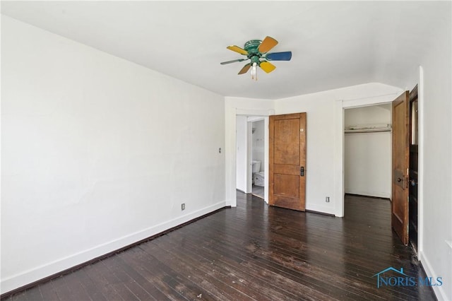 1908 Parkdale Ave, Toledo, OH 43607 - unfurnished bedroom with hardwood / wood-style floors, baseboards, and a closet