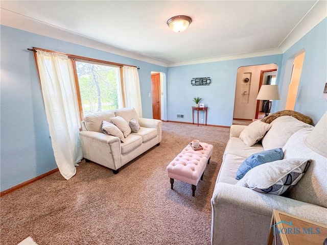 624 Myers St, Toledo, OH 43609 - living area featuring carpet flooring and baseboards